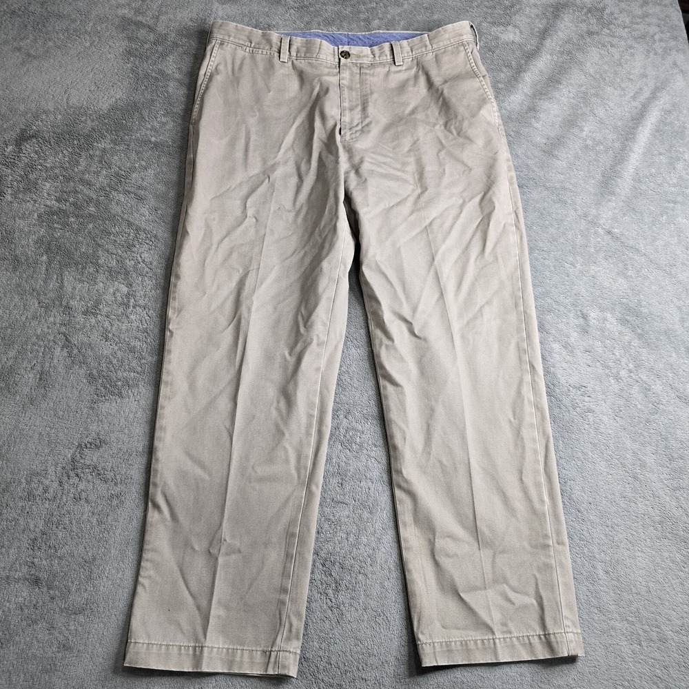 Johnston & Murphy Pants Mens 38x30 Beige Straight Chino Slacks Pima Cotton